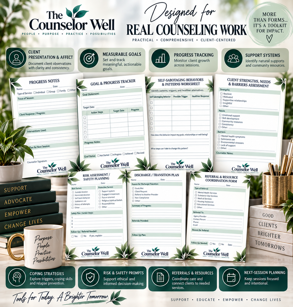 Counselor Session Notes and Documentation Toolkit
